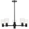 Nuvo Clarksville - 28 Inch 5 Light Chandelier - Matte Black with Clear Glass 60/8066 - alternate 5